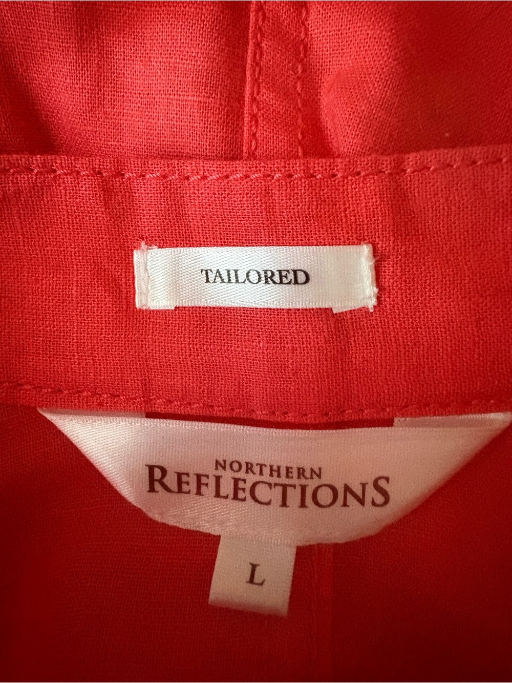 Northern Reflections Women’s coral button up jacket linen cotton Sz L - Picture 10 of 11